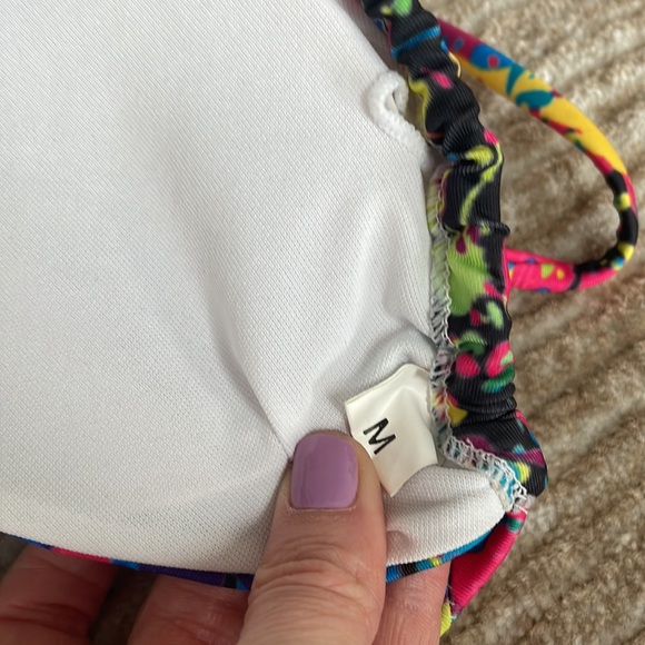 Colorful bikini - gently used. Worn once - Picture 3 of 4